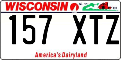 WI license plate 157XTZ