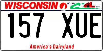 WI license plate 157XUE