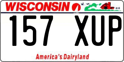 WI license plate 157XUP
