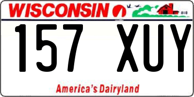 WI license plate 157XUY