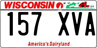 WI license plate 157XVA
