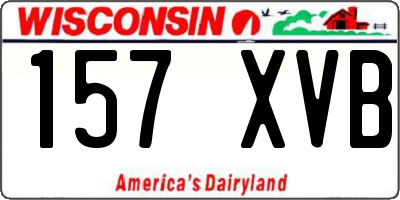 WI license plate 157XVB