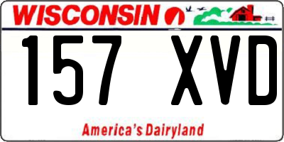 WI license plate 157XVD