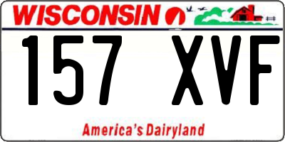 WI license plate 157XVF