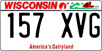 WI license plate 157XVG