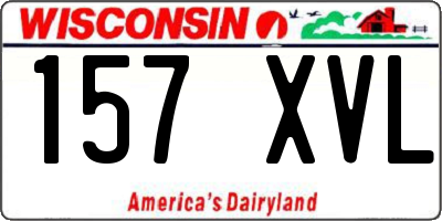 WI license plate 157XVL