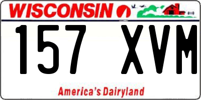 WI license plate 157XVM
