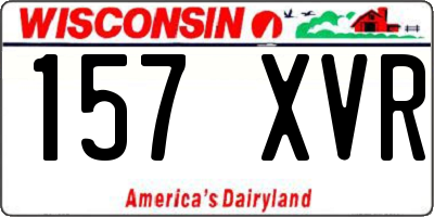WI license plate 157XVR