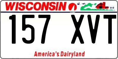 WI license plate 157XVT