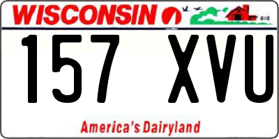 WI license plate 157XVU