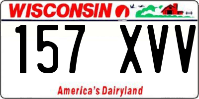 WI license plate 157XVV