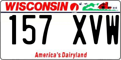 WI license plate 157XVW
