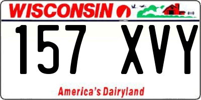 WI license plate 157XVY