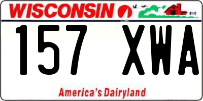 WI license plate 157XWA
