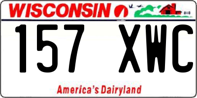 WI license plate 157XWC