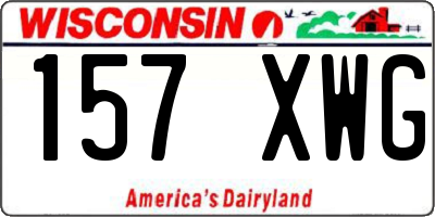 WI license plate 157XWG