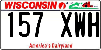 WI license plate 157XWH
