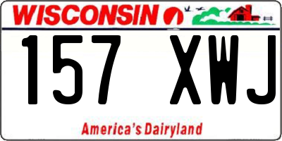 WI license plate 157XWJ