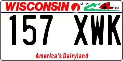 WI license plate 157XWK