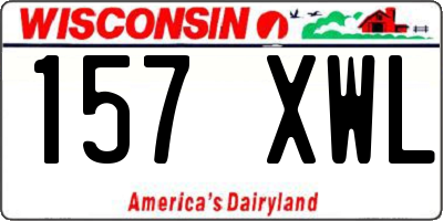 WI license plate 157XWL