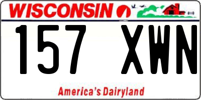 WI license plate 157XWN