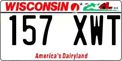 WI license plate 157XWT