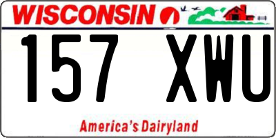 WI license plate 157XWU