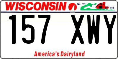 WI license plate 157XWY