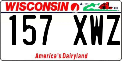 WI license plate 157XWZ