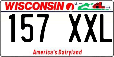 WI license plate 157XXL