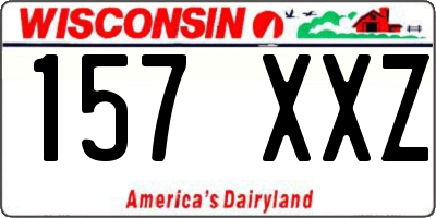 WI license plate 157XXZ