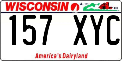 WI license plate 157XYC