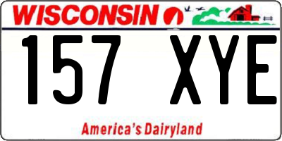 WI license plate 157XYE
