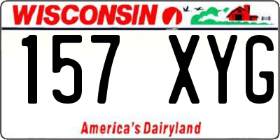 WI license plate 157XYG