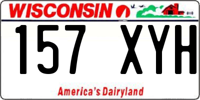 WI license plate 157XYH