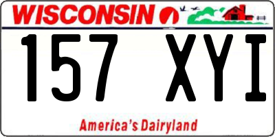 WI license plate 157XYI