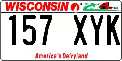 WI license plate 157XYK