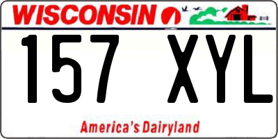 WI license plate 157XYL