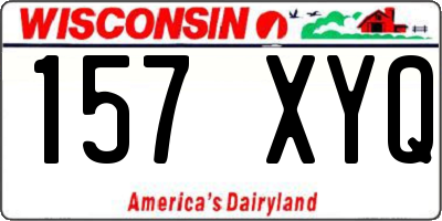 WI license plate 157XYQ