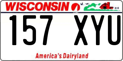 WI license plate 157XYU