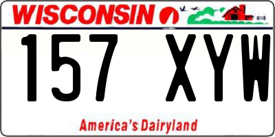 WI license plate 157XYW