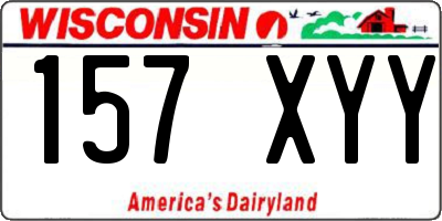 WI license plate 157XYY