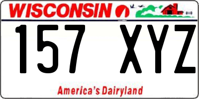 WI license plate 157XYZ
