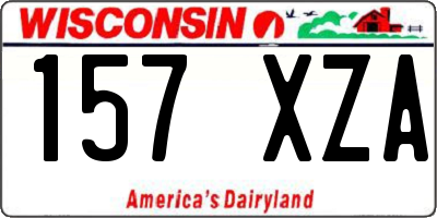 WI license plate 157XZA