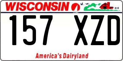 WI license plate 157XZD