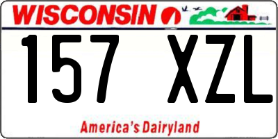 WI license plate 157XZL