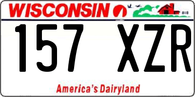 WI license plate 157XZR