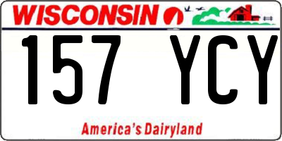 WI license plate 157YCY