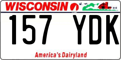 WI license plate 157YDK