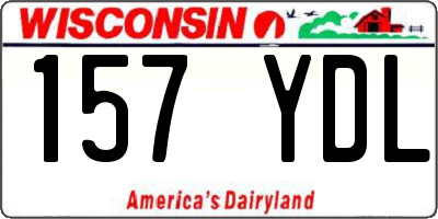 WI license plate 157YDL